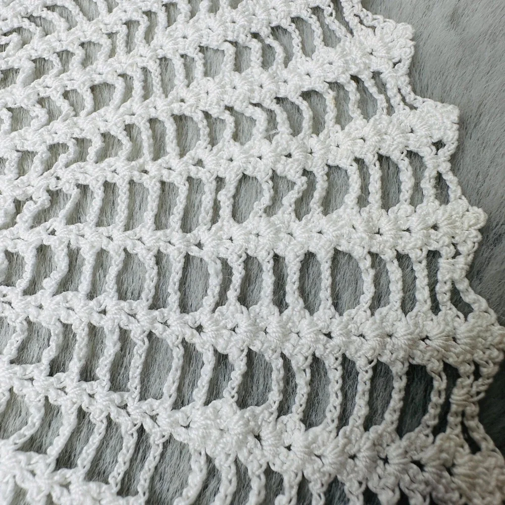 Vintage Doilie Crochet Lace Round 12‎ Inches Handmade Grannycore Handicraft
